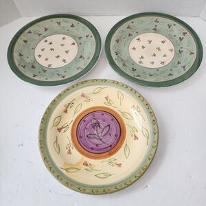Culinary Arts Studio Collection Salad Plates Julie Ingleman Designs 3 piece 8.5"